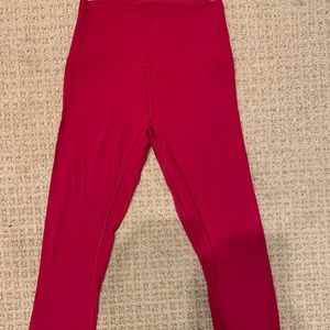 Lululemon hot pink align leggings crop 21’ size 4